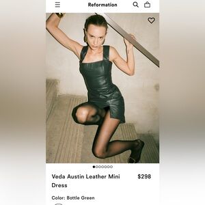 Reformation Leather Mini Dress